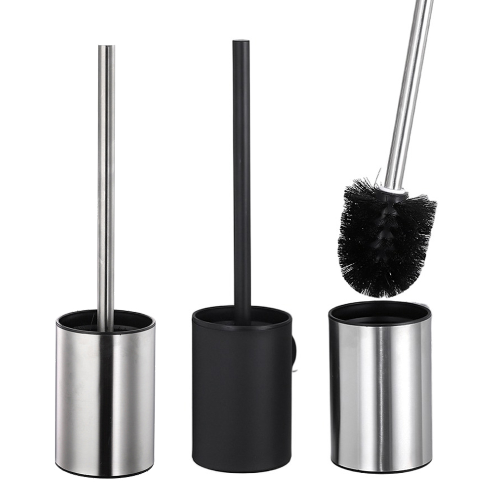 Brush Bristle Set - 스테인레스 스틸 변기 브러시 세트, 비