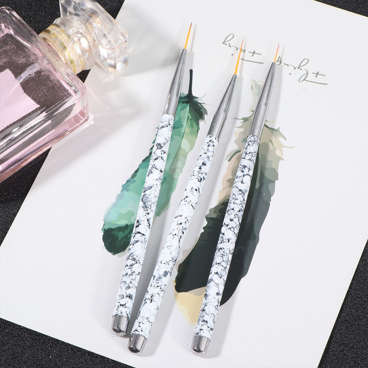 3종 네일 아트 브러쉬 세트, 아크릴/인조/천연 네일용 - Brush Bristle Set 리뷰 및 가격