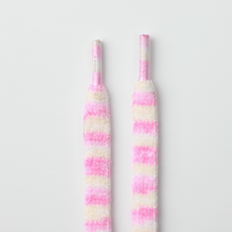 컬러풀한 스트라이프 플랫 플러시 신발끈 1.3cm 폭  - Lace Replacement Flat 리뷰 및 가격